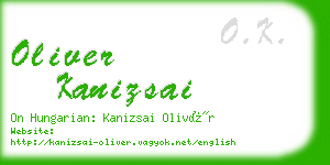 oliver kanizsai business card